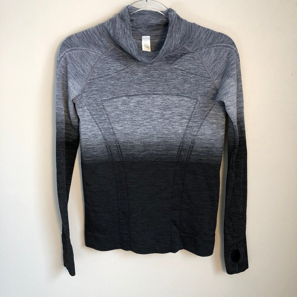 Ivivva lululemon Girls Gray Ombré Mock Neck Pullover